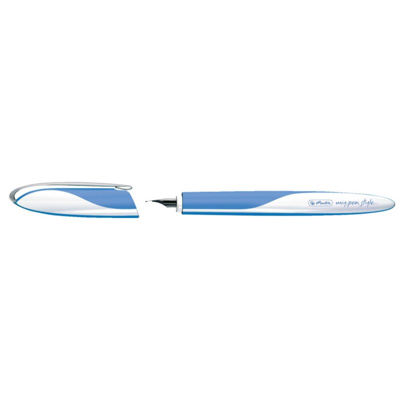 herlitz stylo plume My.Pen Style Dark Shale, pointe M, ergonomique, incl. cartouche